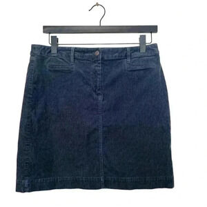 Talbots Petite Light Grey Corduroy Skirt w  Stretch 2 Front Pockets